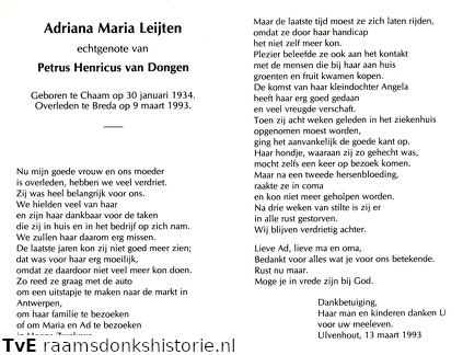 Adriana Maria Leijten Petrus Henricus van Dongen