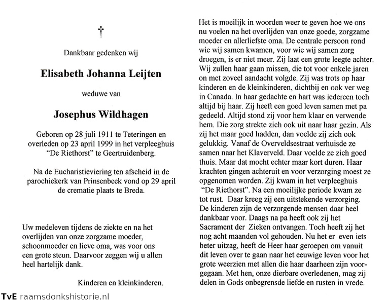 Elisabeth Johanna Leijten Josephus Wildhagen