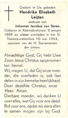 Hendrika Elisabeth Leijten Johannes Jacobus van Strien