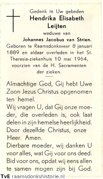 Hendrika Elisabeth Leijten Johannes Jacobus van Strien