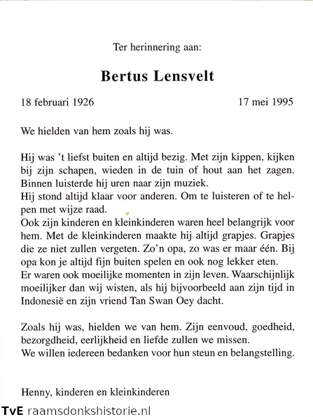 Bertus Lensvelt Henny