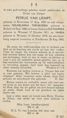 Petrus van Liempt Wilhelmina Terheijden  Catharina en Maria van Liempt
