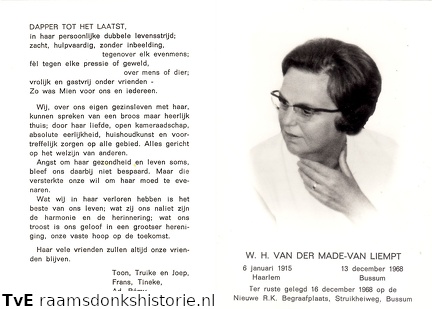 W. H. van Liempt Toon van der Made