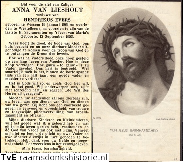 Anna van Lieshout Hendrikus Evers