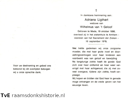 Adriana Ligthart Wilhelmus van t Geloof