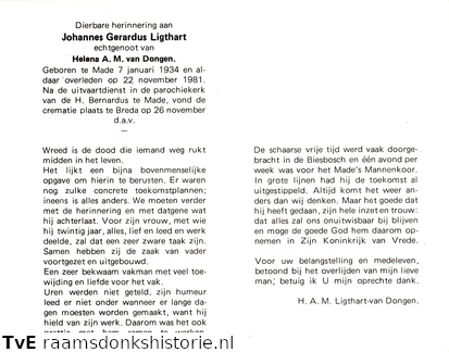 Johannes Gerardus Ligthart Helena A. M. van Dongen