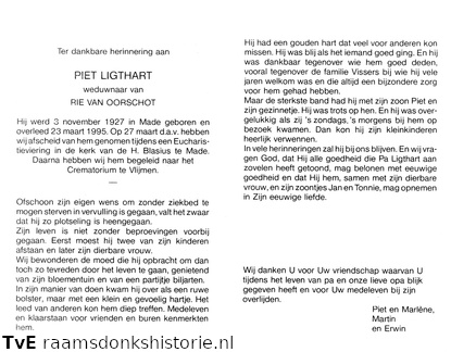 Piet Ligthart  Rie van Oorschot