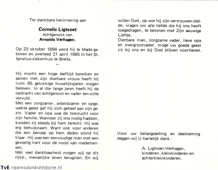 Cornelis Ligtvoet Arnolda Verhagen