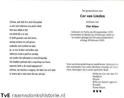 Cor van Linden Piet Wijne
