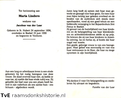 Maria Linders Jacbus van der Laar