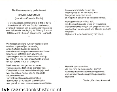 Henricus Cornelis Maria Linnemans Clazien Verhoeven