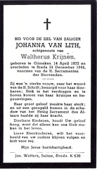 Johanna van Lith Waltherus Krijnen