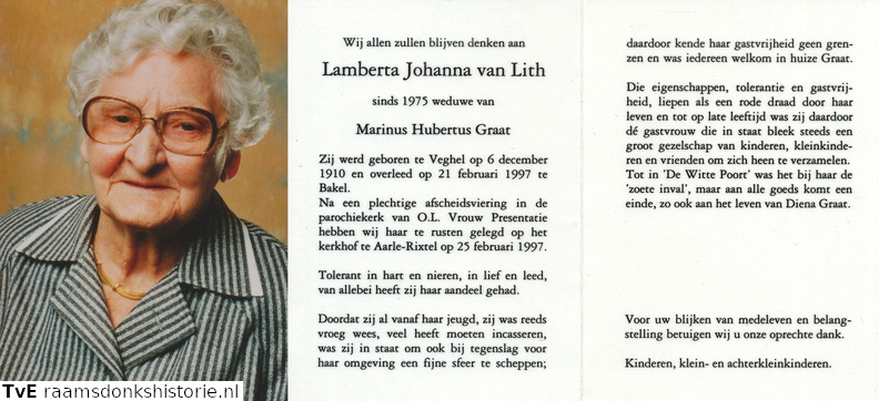 Lamberta Johanna van Lith Marinus Hubertus Graat