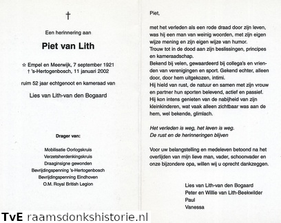 Piet van Lith Lies van den Bogaard