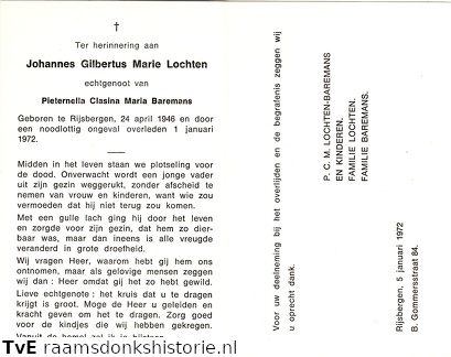 Johannes Gilbertus Marie Lochten Pieternella Clasina Maria Baremans