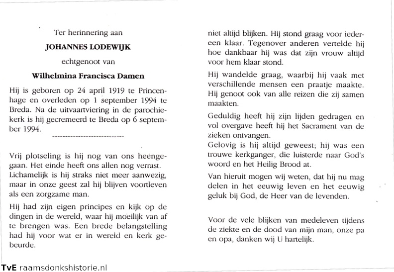 Johannes Lodewijk Wilhelmina Francisca Damen