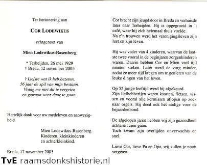 Cor Lodewikus Mien Rasenberg