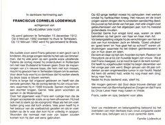 Franciscus Cornelis Lodewikus Wilhelmina van Vugt