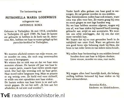 Petronella Maria Lodewikus Antonius Kokx