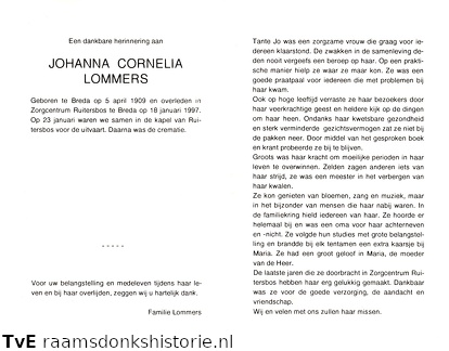 Johanna Cornelia Lommers