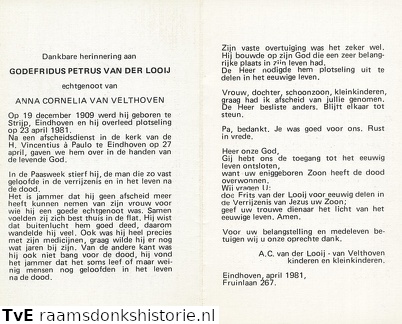 Godefridus Petrus van der Looij Anna Cornelia van Velthoven