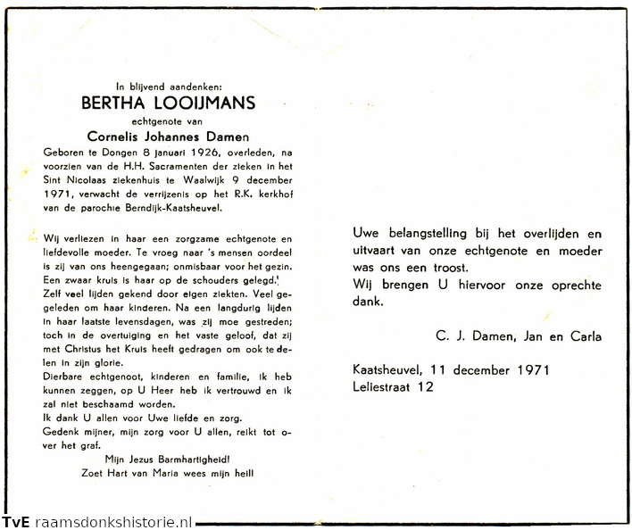 Bertha Looijmans Cornelis Johannes Damen