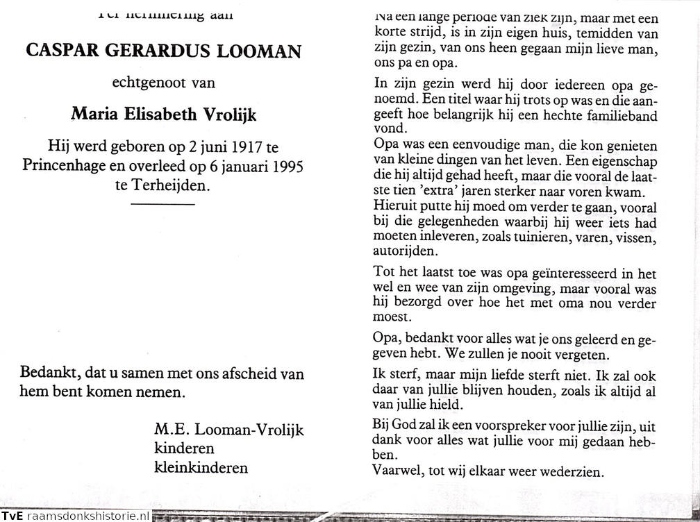 Caspar Gerardus Looman Maria Elisabeth Vrolijk