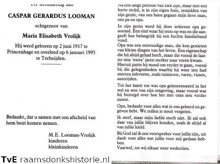 Caspar Gerardus Looman Maria Elisabeth Vrolijk
