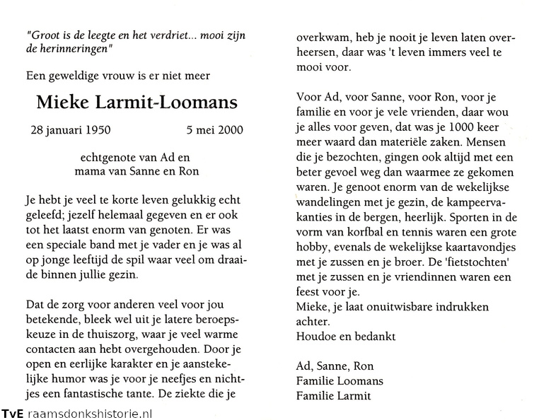 Mieke Loomans Ad Larmit