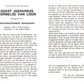 Gerardus Cornelis van Loon Petronella Elisabeth Bastiaansen