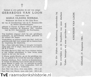 Gerardus van Loon Maria Clasina Schram