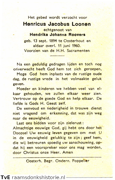 Henricus Jacobus Loonen Hendrika Johanna Roovers