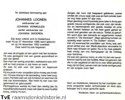 Johannes Loonen Johanna Vermeulen Johanna Snoeren