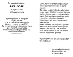 Piet Loose Adriana Jansen