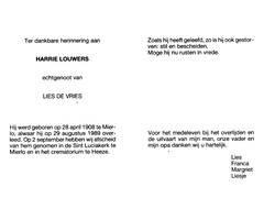 Harrie Louwers Lies de Vries