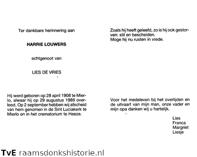 Harrie Louwers Lies de Vries