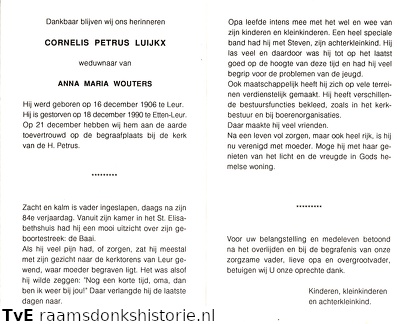 Cornelis Petrus Luijkx Anna Maria Wouters