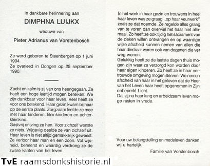 Dimphna Luijkx Pieter Adrianus van Vorstenbosch