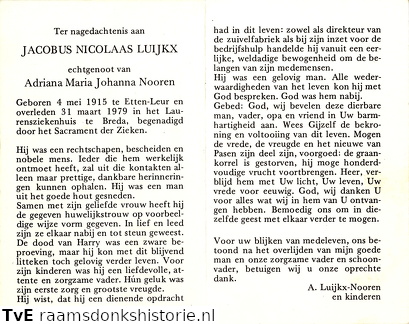 Jacobus Nicolaas Luijkx Adriana Maria Johanna Nooren