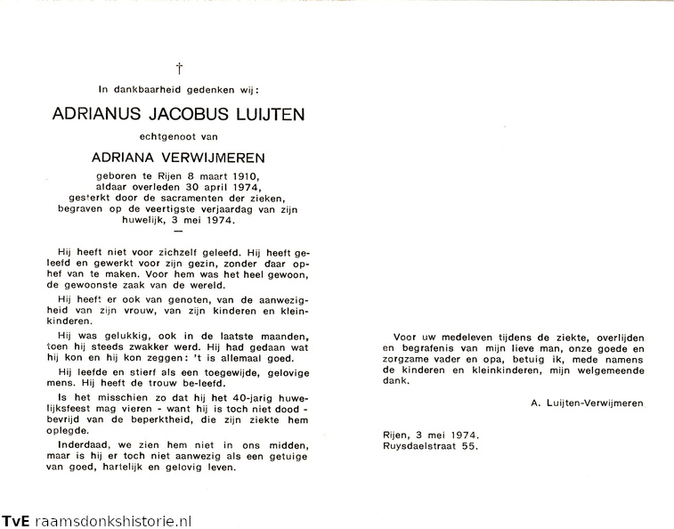 Adrianus Jacobus Luijten Adriana Verwijmeren