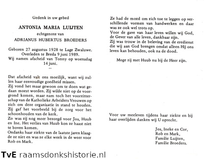 Antonia Maria Luijten Adrianus Hubertus Broeders