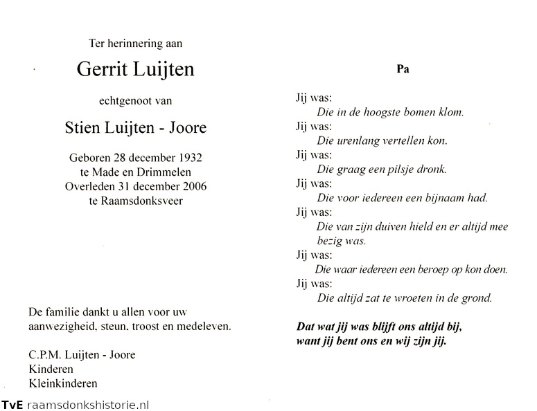 Gerrit Luijten Stien Joore