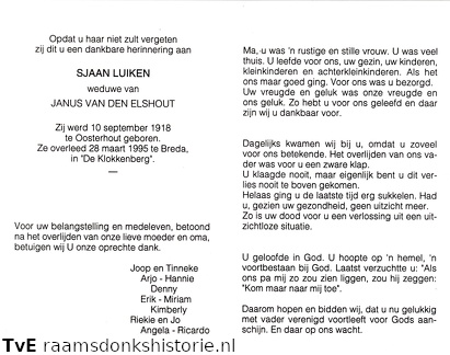 Sjaan Luiken Janus van den Elshout