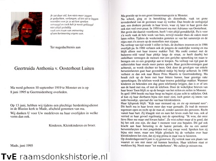 Geertruida Anthonia Luiten Adrianus van Oosterhout