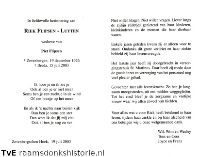 Riek Luyten Piet Flipsen
