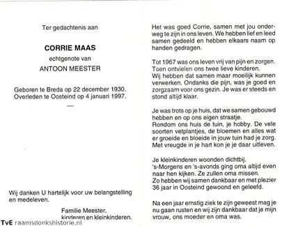 Corrie Maas Antoon Meester