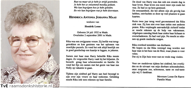 Hendrica Antonia Johanna Maas Hendrik Loose