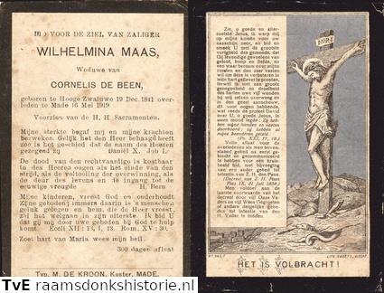 Wilhelmina Maas Cornelis de Been