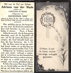 Adriana van der Made Augustinus Sins Christiaan de Ridder