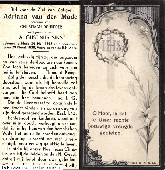 Adriana van der Made Augustinus Sins Christiaan de Ridder